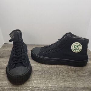 PF Flyers Shoes Womens 8.5 Mens 7 Black The Sandlot Center Hi Sneakers Skate